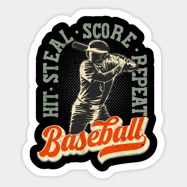 Baseball Lover Vintage Retro Gift Sticker by Foxxy Merch